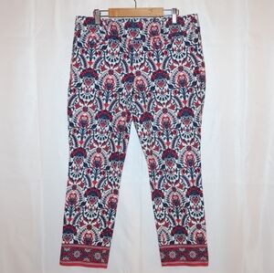 Ann Taylor LOFT "Marisa" Fit Riviera Mosaic Floral Crop Pants 8P.